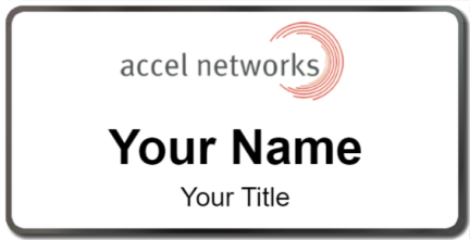 Custom name badges for Accel Networks