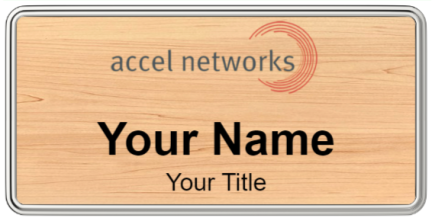 Custom name badges for Accel Networks