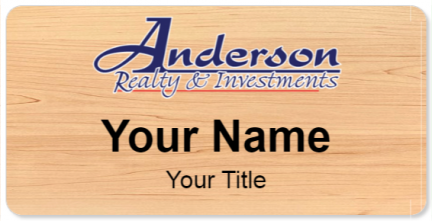 Custom name badges for Anderson Realty & Investments