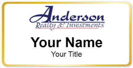 Custom name badges for Anderson Realty & Investments