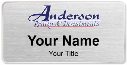 Custom name badges for Anderson Realty & Investments