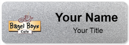 Custom name badges for Bagel Boyz