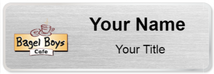 Custom name badges for Bagel Boyz