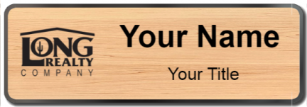 Custom name badges for Long Realty Company