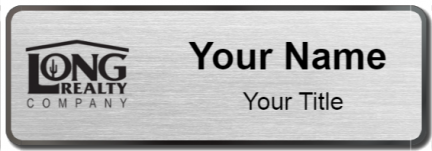 Custom name badges for Long Realty Company