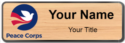 Custom name badges for Peace Corps