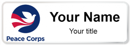 Custom name badges for Peace Corps