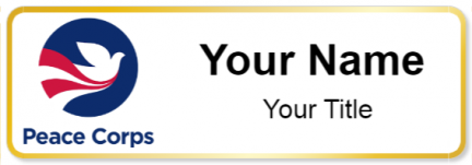 Custom name badges for Peace Corps