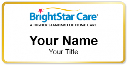Custom name badges for BrightStar Care