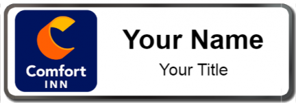 Custom name badges for Comfort Hotel