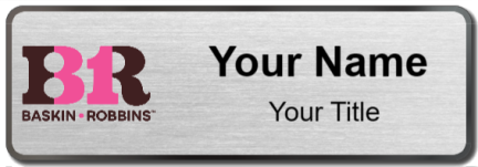 Custom name badges for Baskin Robbins