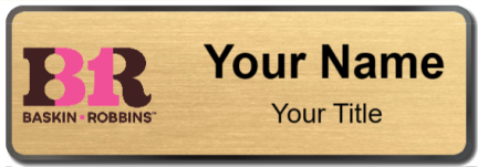 Custom name badges for Baskin Robbins