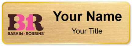 Custom name badges for Baskin Robbins