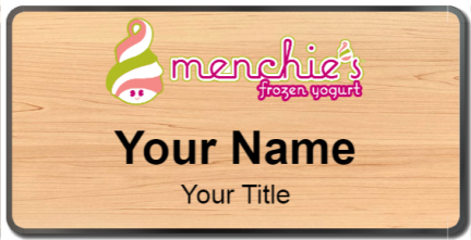 Custom name badges for Menchies