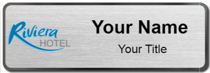 Custom name badges for Riviera Hotel