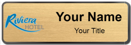 Custom name badges for Riviera Hotel