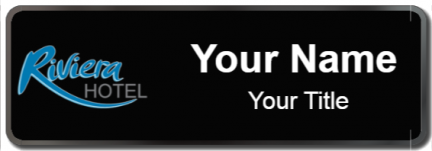 Custom name badges for Riviera Hotel
