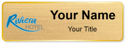 Custom name badges for Riviera Hotel