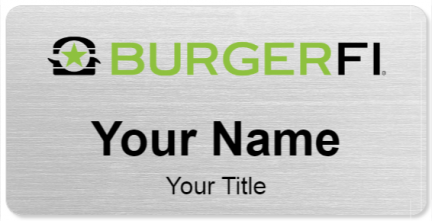 Custom name badges for Burger Fi