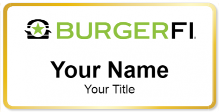 Custom name badges for Burger Fi