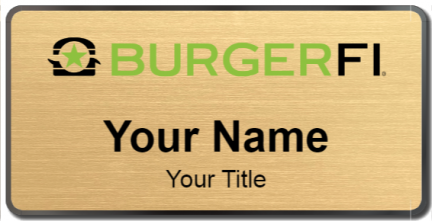 Custom name badges for Burger Fi