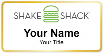 Custom name badges for Shake Shack