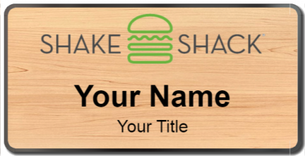 Custom name badges for Shake Shack