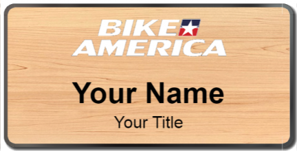 Custom name badges for Bike America