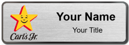 Custom name badges for Carls Jr