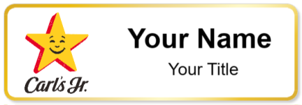 Custom name badges for Carls Jr