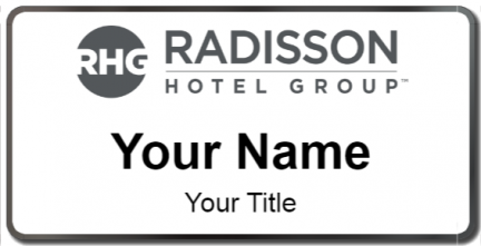 Custom name badges for Radisson Hotel Group