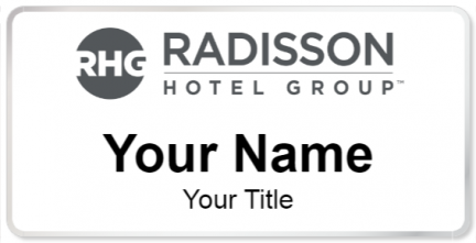 Custom name badges for Radisson Hotel Group