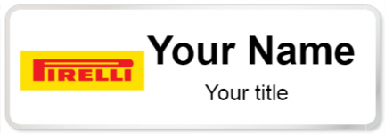 Custom name badges for Pirelli
