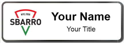 Custom name badges for Sbarro
