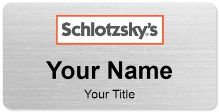 Custom name badges for Schlotzskys
