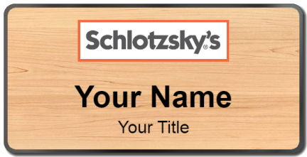 Custom name badges for Schlotzskys