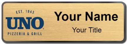 Custom name badges for Uno Pizzeria & Grill