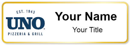 Custom name badges for Uno Pizzeria & Grill