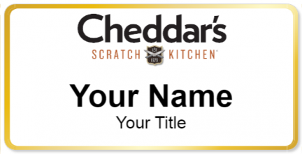 Custom name badges for Cheddars