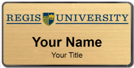 Custom name badges for Regis University