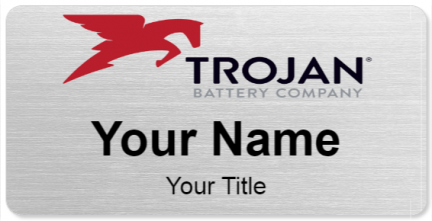 Custom name badges for Trojan Battery