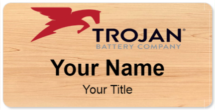 Custom name badges for Trojan Battery