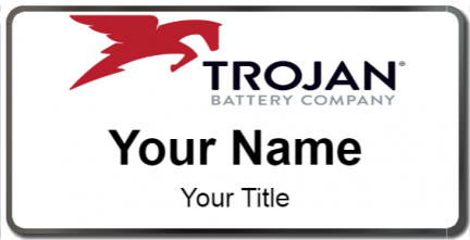 Custom name badges for Trojan Battery