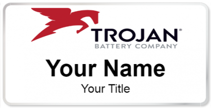 Custom name badges for Trojan Battery
