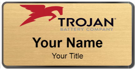 Custom name badges for Trojan Battery