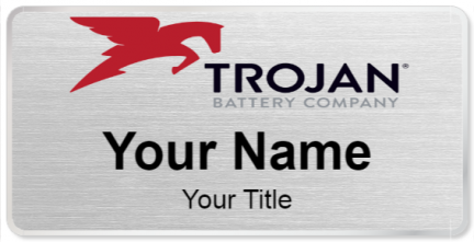 Custom name badges for Trojan Battery
