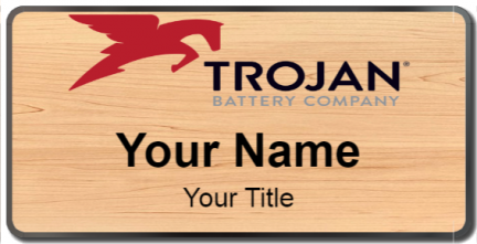 Custom name badges for Trojan Battery