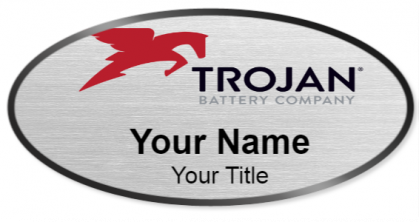 Custom name badges for Trojan Battery
