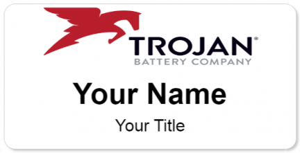 Custom name badges for Trojan Battery
