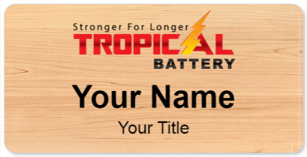 Custom name badges for Tropical Battery